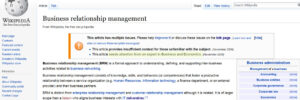 BRM Business Relationship Management bei Wikipedia